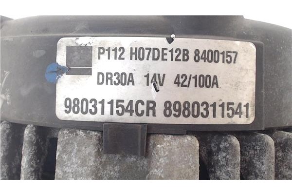 Recambio de alternador para opel zafira 1.7 cdti referencia OEM IAM 98031154CR 8980311541 