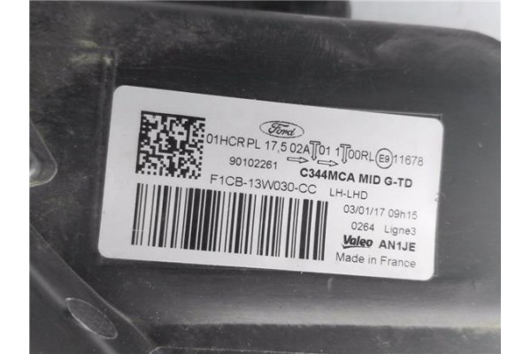 Recambio de faro delantero izquierdo para ford grand c-max (ceu) 1.5 ambiente referencia OEM IAM F1CB13W030CC L90118493 