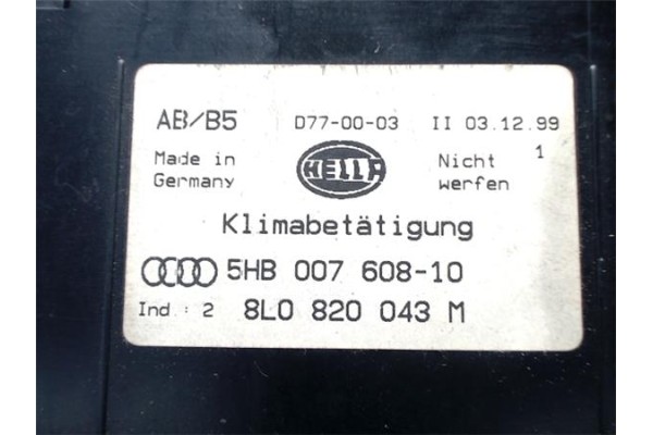 Recambio de mandos climatizador para audi a3 (8l) 1.8 t ambiente referencia OEM IAM 8L0820043M 5HB00760810 