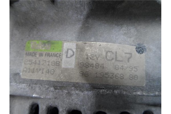 Recambio de alternador para peugeot 306 3/5 pt. / 4 pt. (s2) 1.4 s referencia OEM IAM 9619536880 2541710B 