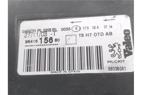 Recambio de faro delantero dcho para peugeot 307 break / sw (s1) 2.0 hdi 110 referencia OEM IAM 9641615680 89309081 