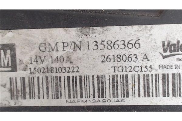 Recambio de alternador para opel astra j berlina 5p 1.6 selective referencia OEM IAM 13586367  