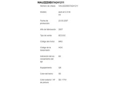 audi a4 berlina (8e) del año 2007