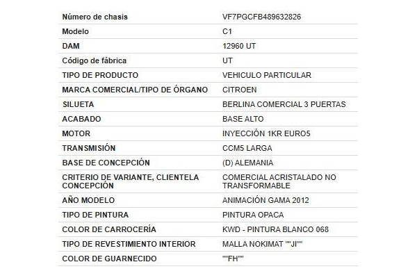 citroen c1 del año 2005