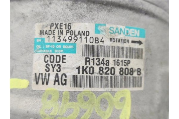 Recambio de compresor aire acond. para seat leon (1p1) 1.9 tdi referencia OEM IAM 1K0820808B  