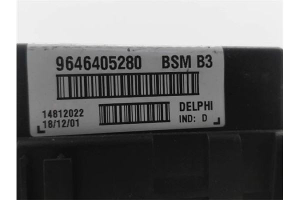 Recambio de caja fusibles/rele para citroen xsara berlina 1.6 16v referencia OEM IAM 9646405280 14812022 
