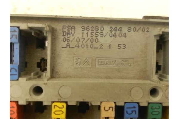 Recambio de caja fusibles/rele para citroen xsara coupe 2.0 hdi satisfaction referencia OEM IAM 9628024480 115590404 