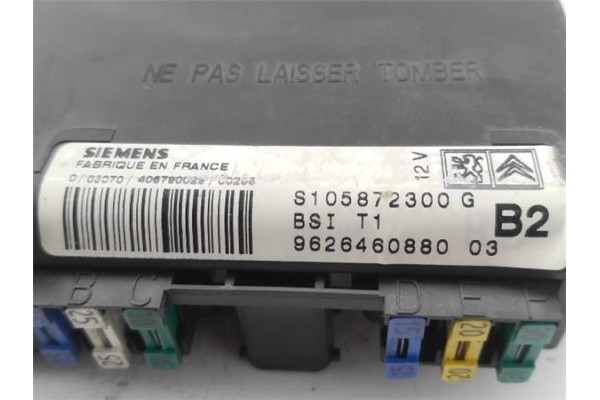 Recambio de caja fusibles/rele para peugeot 206 1.4 i referencia OEM IAM 9626460880 S105872300 