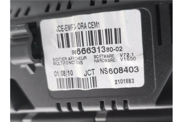 Recambio de pantalla para peugeot 207 sw 1.6 hdi referencia OEM IAM 9666631380  