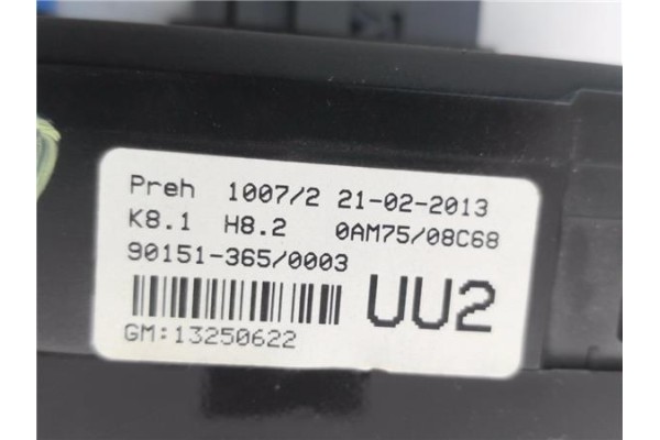 Recambio de mandos climatizador para opel zafira 1.7 cdti referencia OEM IAM 13250622  