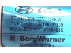 Recambio de motor arranque para kia picanto (ja) 1.0 gdi drive 5mt referencia OEM IAM 3610007100 61004610 