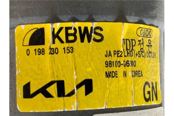 Recambio de motor limpiaparabrisas delantero para kia picanto (ja) 1.0 gdi drive 5mt referencia OEM IAM 98100G6500 198230153 