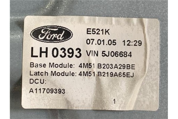 Recambio de elevalunas electrico delantero izquierdo para ford focus ii (da_) 1.6 referencia OEM IAM 4M51B203A29BE 4M51B219A65EJ