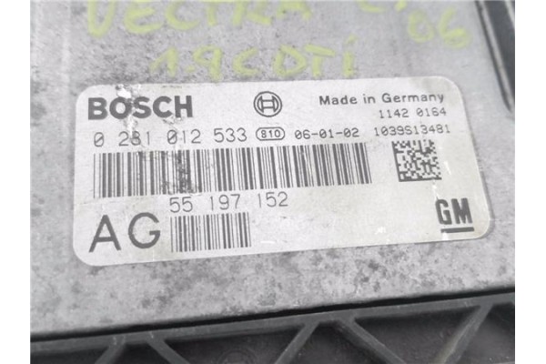 Recambio de centralita para opel vectra c berlina 1.9 cosmo referencia OEM IAM 55197152 281012533 