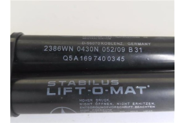 Recambio de amortiguador porton para mercedes-benz clase a (bm 169) 1.5 a 150 (169.031) referencia OEM IAM A1697400345  