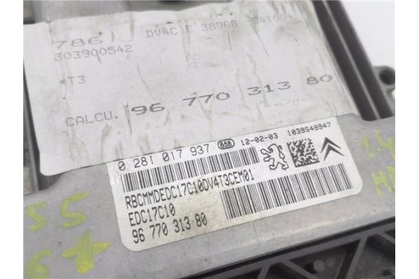 Recambio de centralita para peugeot 206 + 1.4 básico referencia OEM IAM 9677031380 281017937 