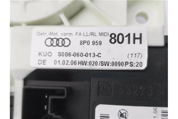 Recambio de motor elevalunas delantero izquierdo para audi a3 sportback (8pa) 2.0 tdi ambiente referencia OEM IAM 8P0959801H  