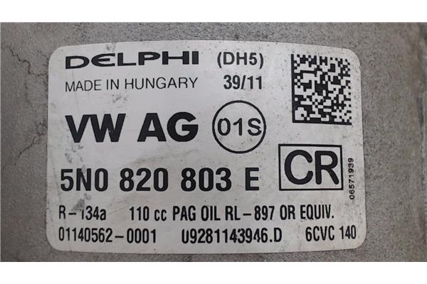 Recambio de compresor aire acond. para seat leon (1p1) 1.6 tdi referencia OEM IAM 5N0820803C  