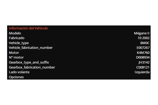 renault megane ii (xmo) del año 2002