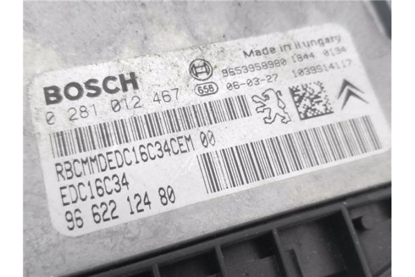 Recambio de centralita para peugeot 207 1.6 hdi referencia OEM IAM 9662212480 0281012467 