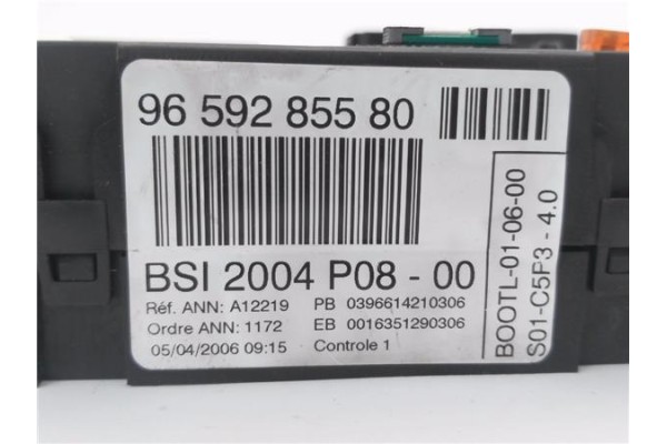 Recambio de bsi para peugeot 207 1.6 hdi referencia OEM IAM 9659285580  