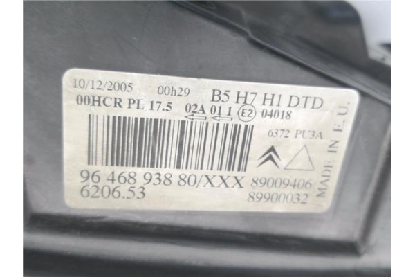 Recambio de faro delantero dcho para citroen c4 berlina 1.6 hdi referencia OEM IAM 9646893880 89009406 