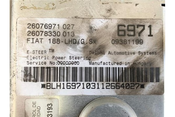 Recambio de columna direccion electrica para fiat ii punto (188) berlina 1.2 8v active referencia OEM IAM 26076971027 2607833001