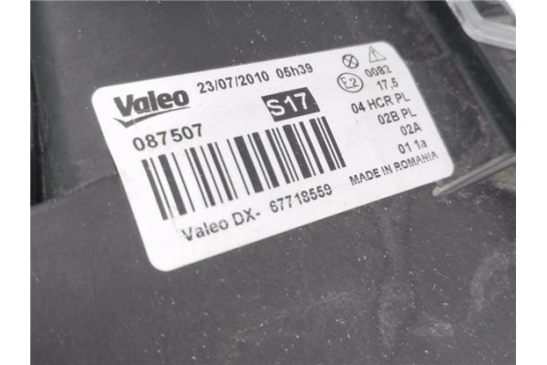 Recambio de faro delantero dcho para fiat ii punto (188) berlina 1.2 8v active referencia OEM IAM 087507 67718559 