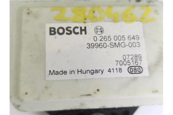 Recambio de centralita esp para honda civic viii hatchback (fn, fk) 1.8 referencia OEM IAM 39960SMG003 265005649 
