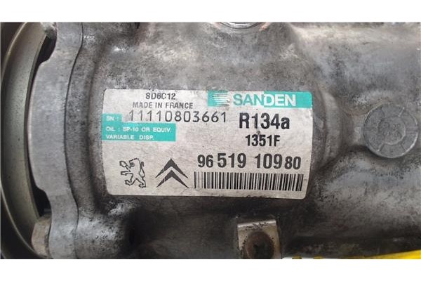 Recambio de compresor aire acond. para peugeot 207 1.6 hdi referencia OEM IAM 9651910980 SD6C121351F 