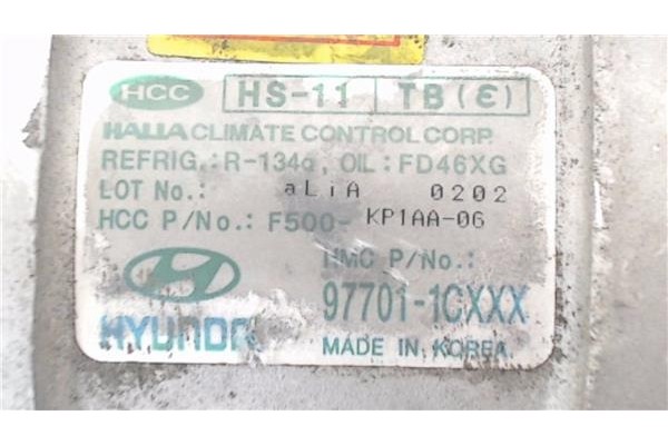 Recambio de compresor aire acond. para hyundai getz (tb) 1.1 básico referencia OEM IAM 977011CXXX FD46XG 