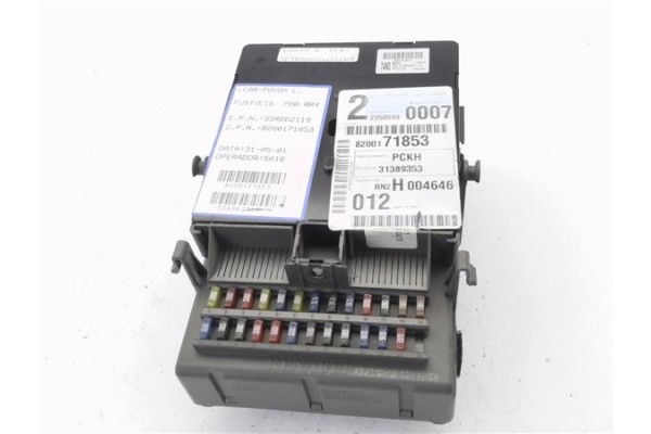 Recambio de caja fusibles/rele para renault laguna ii (bg0) 1.9 dci (bg0g) referencia OEM IAM 8200171853  