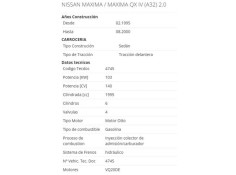 nissan maxima qx (a32) del año 1995