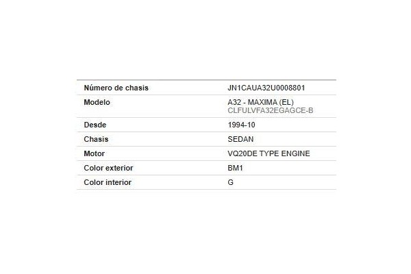 nissan maxima qx (a32) del año 1995