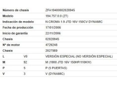 fiat croma (194) del año 2006
