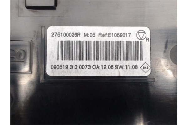 Recambio de mandos climatizador para renault scenic iii (jz) referencia OEM IAM 275100026R E1059017 
