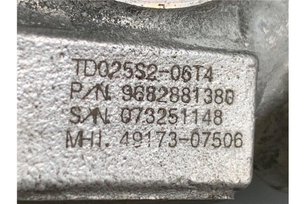 Recambio de turbo para peugeot 207 sw 1.6 hdi referencia OEM IAM 9682881380 TD025S206T4 