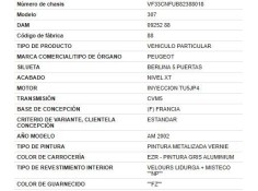 peugeot 307 (s1) del año 2002