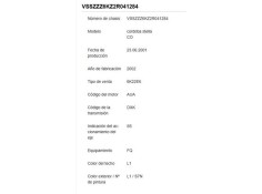 seat cordoba berlina (6k2) del año 2001