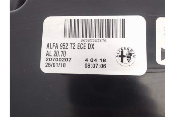Recambio de piloto porton trasero derecho para alfa romeo giulia (952) 2.2 super referencia OEM IAM 952T2ECEDX 20700207 