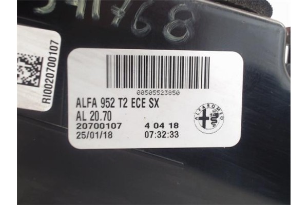 Recambio de piloto porton trasero izquierdo para alfa romeo giulia (952) 2.2 super referencia OEM IAM 952T2ECESX 20700107 