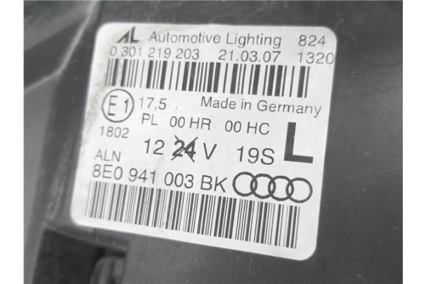 Recambio de faro delantero izquierdo para audi a4 berlina (8e) 2.0 tdi (dpf) (125kw) referencia OEM IAM 8E0941003BK  