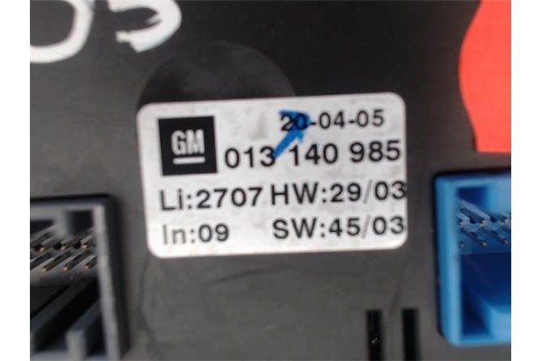 Recambio de mandos climatizador para opel zafira a referencia OEM IAM 013140985  