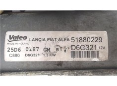 Recambio de motor arranque para opel combo d 1.3 selection l2h1 referencia OEM IAM 51880229 D6G321 