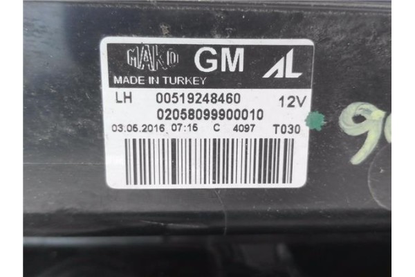 Recambio de piloto trasero izquierdo para opel combo d 1.3 selection l2h1 referencia OEM IAM 00519248460 2,0581E+12 