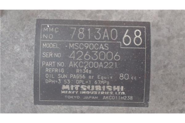 Recambio de compresor aire acond. para mitsubishi lancer berlina/ familiar (cs0a/w) vii 2.0 di-d referencia OEM IAM 7813A068 426