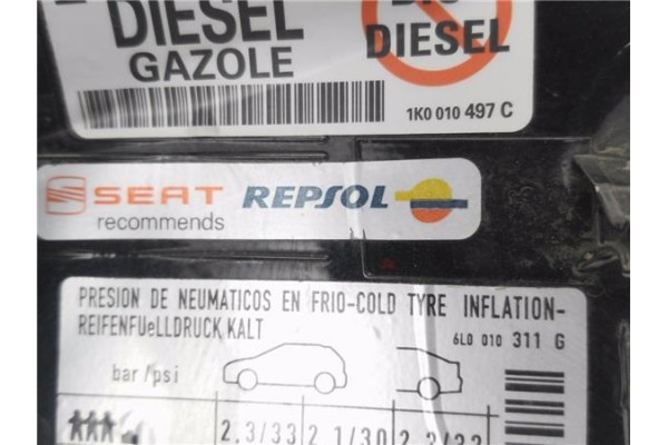 Recambio de tapa exterior combustible para seat ibiza berlina (6j5) 1.9 tdi referencia OEM IAM 1K0010497C 6L0010311G 