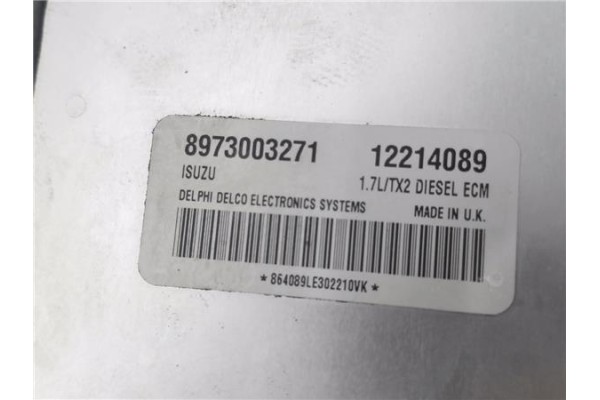 Recambio de centralita para opel combo furgón/ranchera familiar 1.7 di 16v referencia OEM IAM 8973003271 12214089 