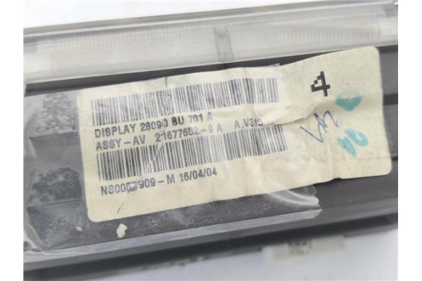 Recambio de pantalla para nissan almera ii hatchback (n16) 1.5 referencia OEM IAM 28090BU701A  