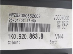 Recambio de cuadro completo para volkswagen golf v plus (5m1) 2.0 tdi 16v referencia OEM IAM 1K0920863B V0007000 